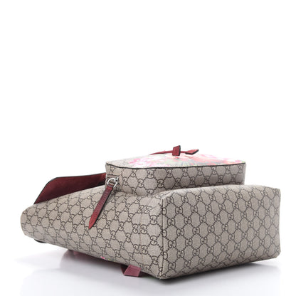 Gucci GG Supreme Monogram Blooms Medium Single Buckle Backpack Beige Multicolor Dry Rose 3 of 11