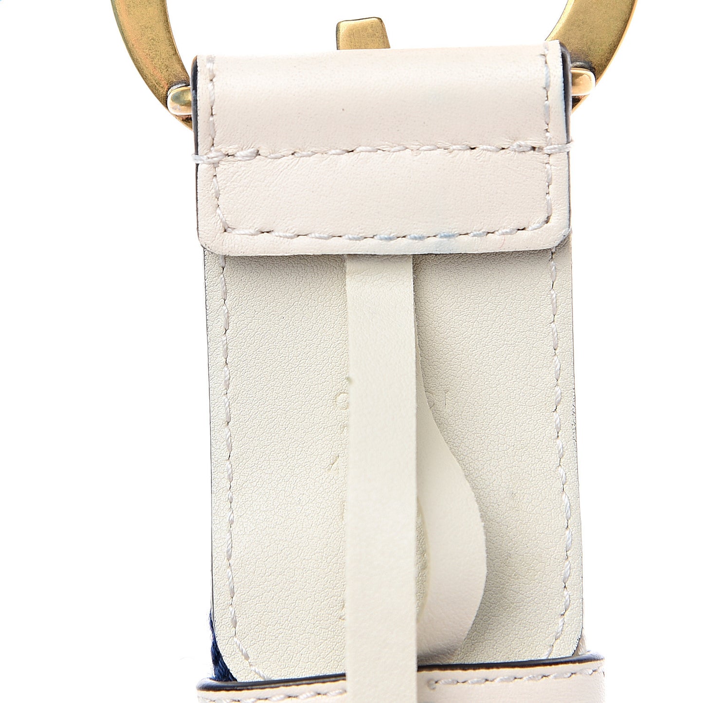 Nylon Calfskin Sylvie Web Double G 40mm Belt 80 32 Mystic White Hibiscus Red Maritime