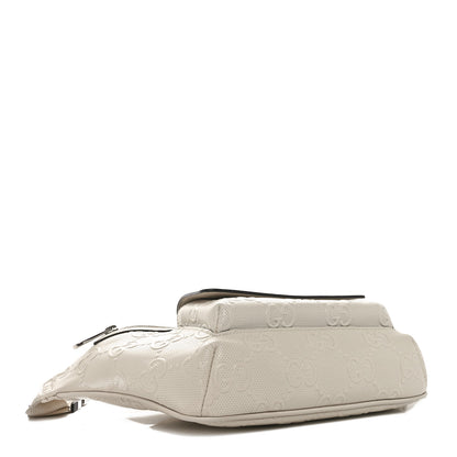 Gucci Calfskin GG Tennis Embossed Pocket Belt Bag Mystic White 4 of 11