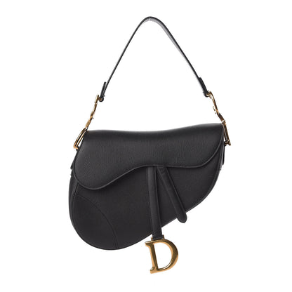 Christian Dior Grained Calfskin Saddle Bag Black 1 of 10