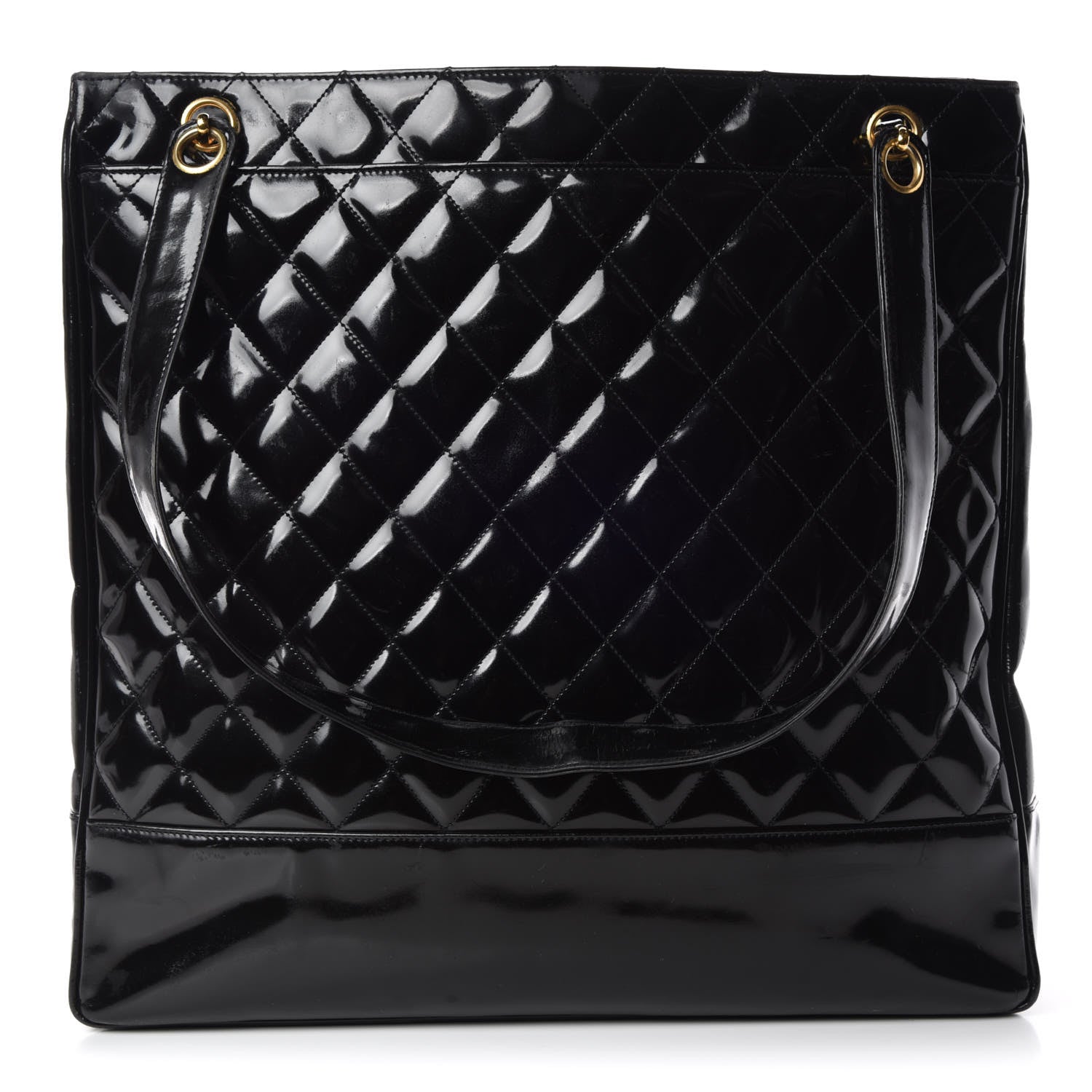 Chanel Patent Quilted Shoulder Bag Black 1 of 28
