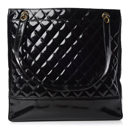 Chanel Patent Quilted Shoulder Bag Black 1 of 28