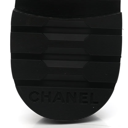 Chanel Shiny Calfskin Quilted Lace Up Combat Boots 36.5 Black 6 of 9