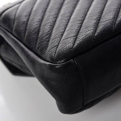 Saint Laurent Sheepskin Matelasse Chevron Monogram Medium College Bag Black 16 of 16