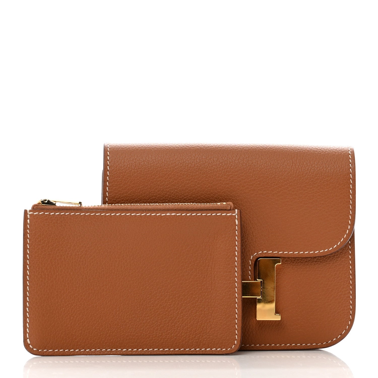 Hermes Evercolor Constance Slim Wallet Gold 3 of 7