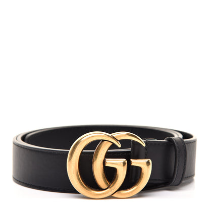 Gucci Calfskin Double G 30mm Belt 95 38 Black 1 of 6