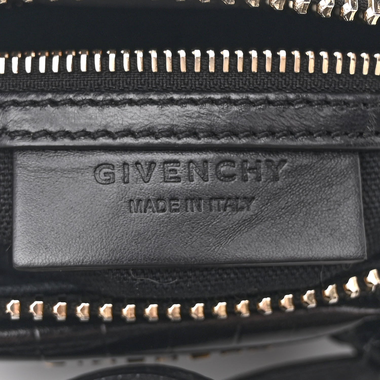 Givenchy Calfskin Crocodile Embossed Mini Antigona Black 6 of 10