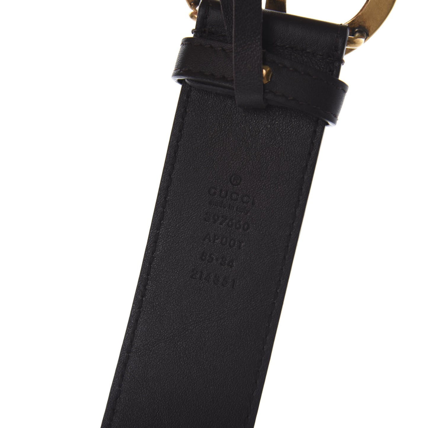 Calfskin Double G 40mm Belt 85 34 Dark Cocoa