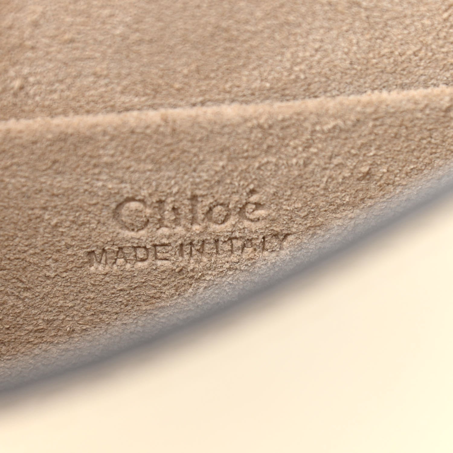Chloe Calfskin Suede Small Nile Bracelet Bag Off White 6 of 9