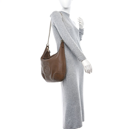 Gucci Cellarius Calfskin Medium Soho Chain Hobo Acero 2 of 14