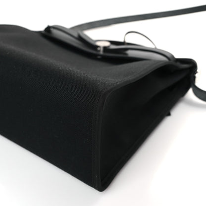 Hermes Military Toile Vache Hunter Herbag Zip PM 31 Black 7 of 8