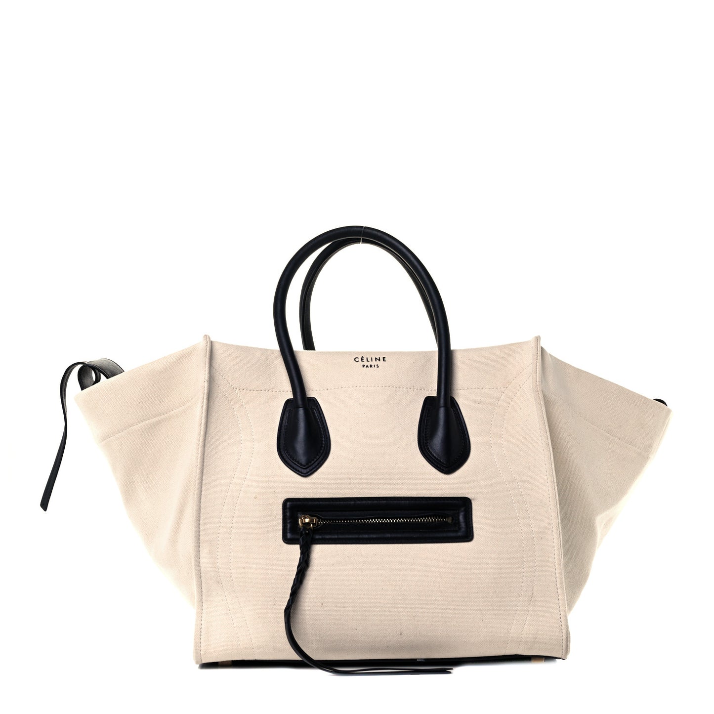 Cotton Canvas Medium Phantom Luggage White