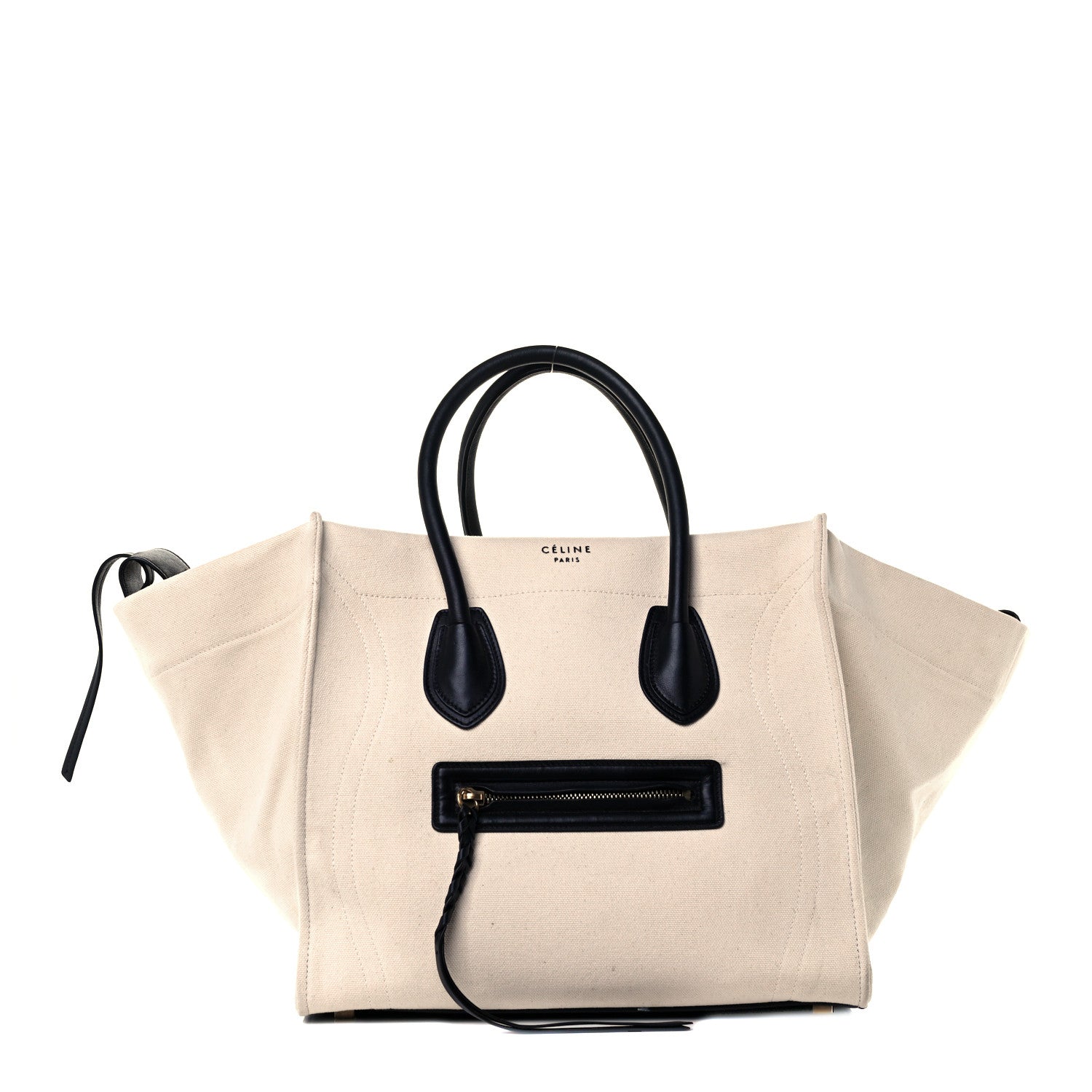 Celine Cotton Canvas Medium Phantom Luggage White 1 of 10