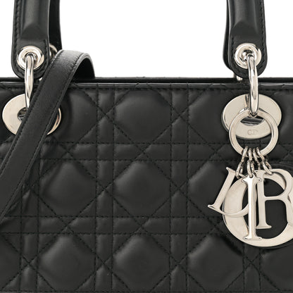 Christian Dior Lambskin Cannage Medium Lady Dior Black 8 of 10