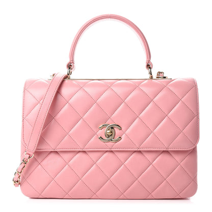 Chanel Lambskin Quilted Medium Trendy CC Flap Dual Handle Bag Pink 1 of 12