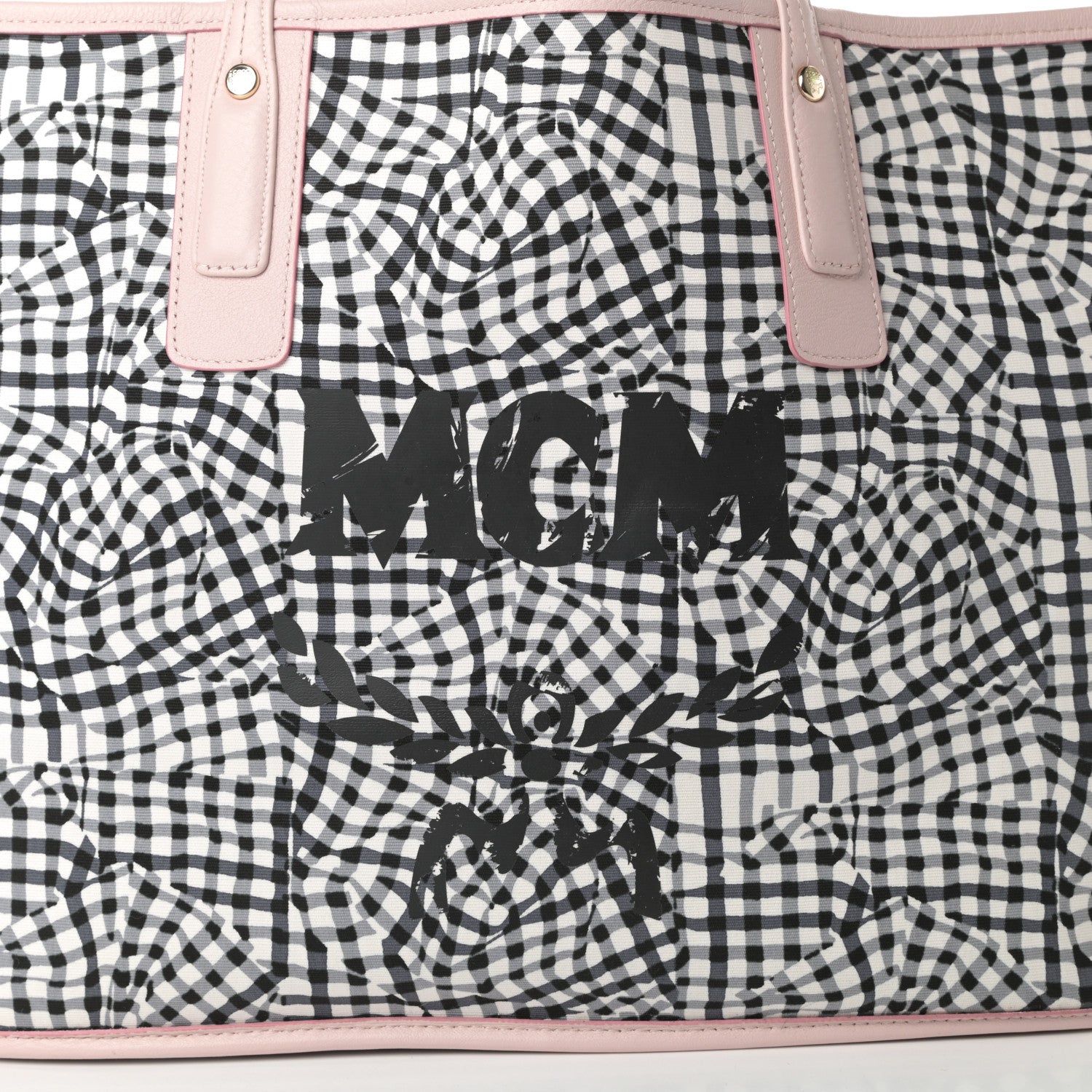 MCM Visetos Medium Liz Reversible Shopper Tote Powder Pink 10 of 16