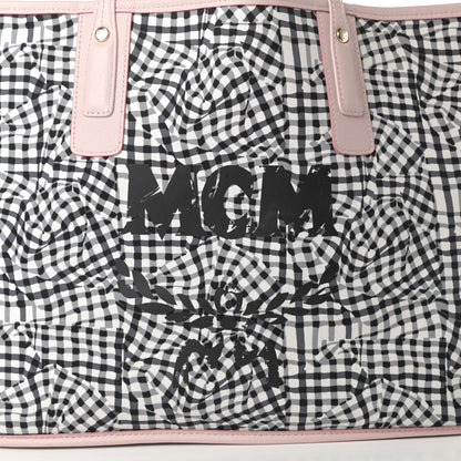 MCM Visetos Medium Liz Reversible Shopper Tote Powder Pink 10 of 16