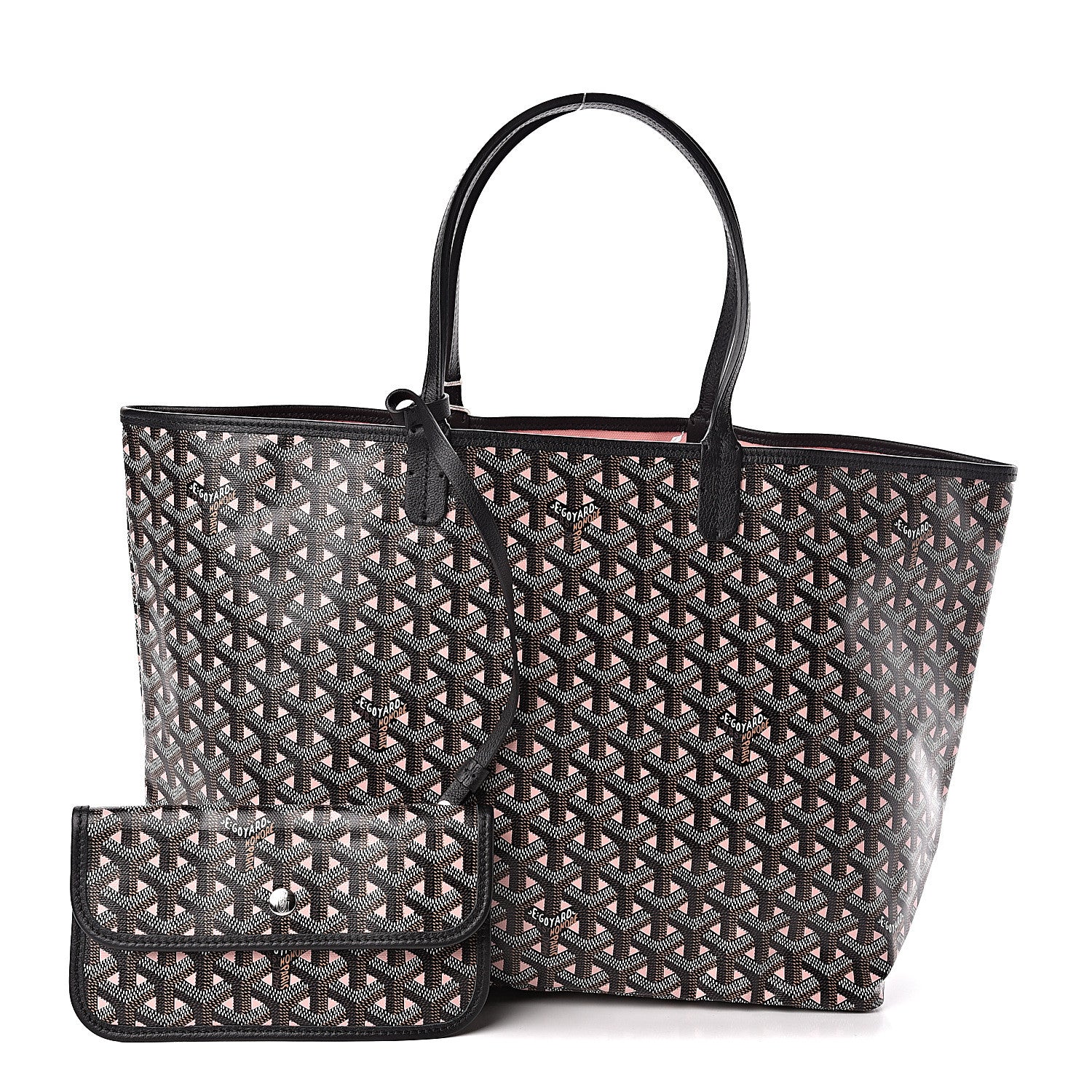 Goyard Goyardine Saint Louis Claire Voie PM Black Pink 1 of 11