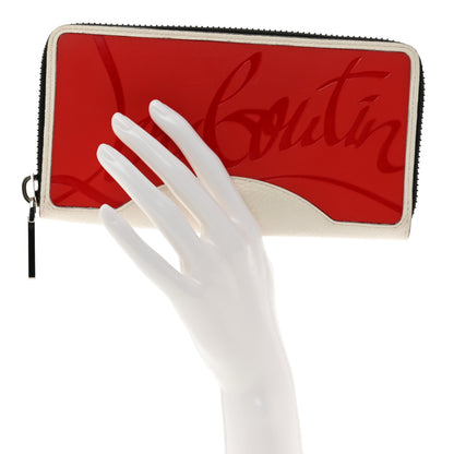 Christian Louboutin Calfskin Panettone Zip Around Wallet Loubi Snow 2 of 10