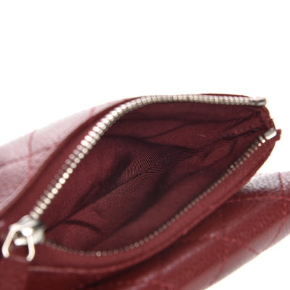 Chanel Caviar Quilted Coin Purse Dark Red 8 of 9