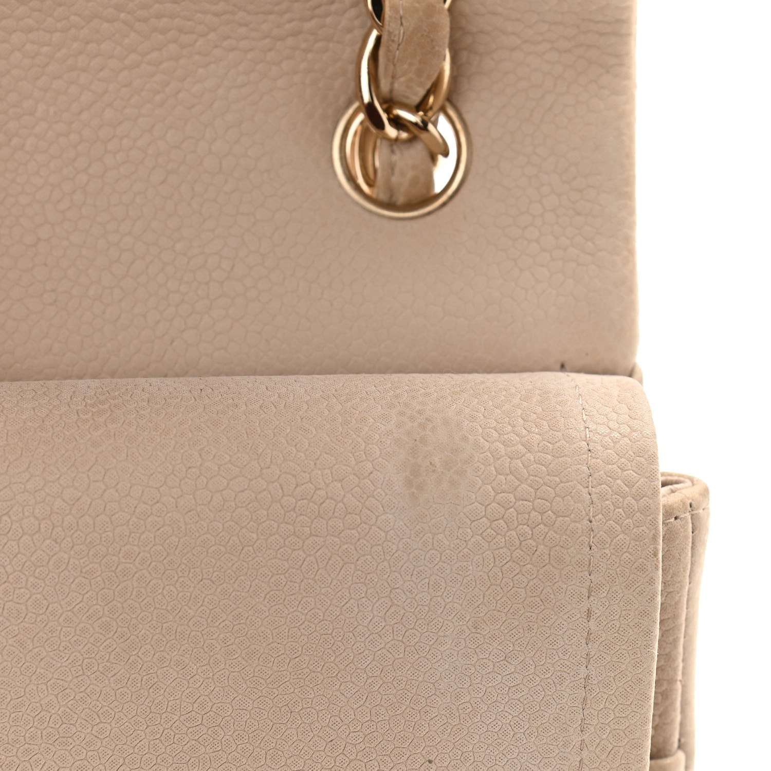 Chanel Iridescent Caviar Quilted Jumbo Double Beige 17 of 17