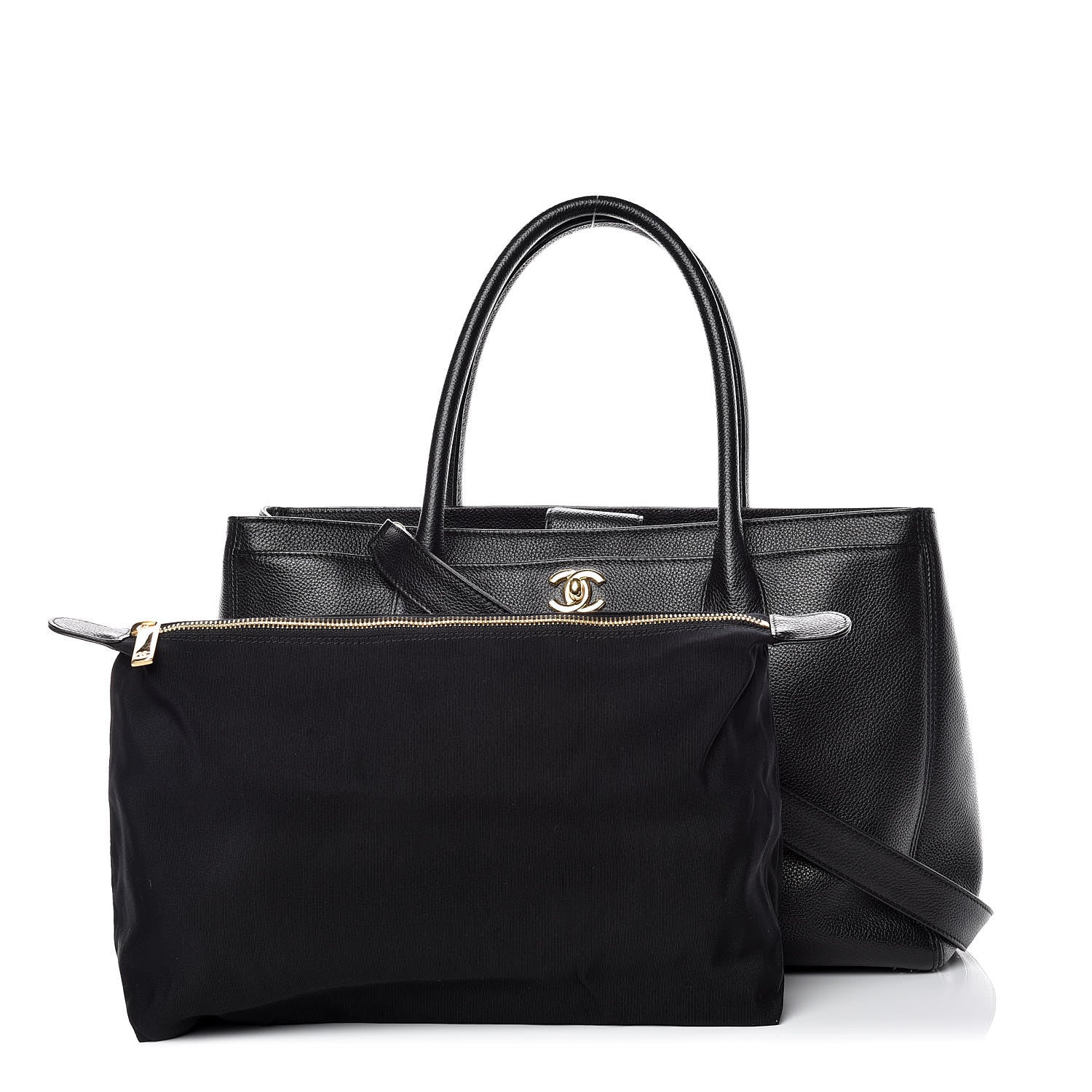 Chanel Calfskin Cerf Executive Shopper Tote Black 4 of 12