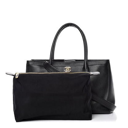 Chanel Calfskin Cerf Executive Shopper Tote Black 4 of 12