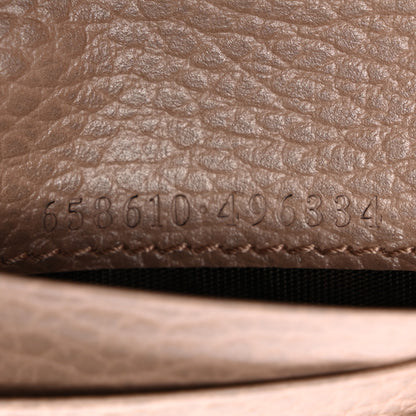 Gucci Dollar Calfskin GG Supreme Monogram GG Marmont Card Case Porcelain Rose Beige Ebony 8 of 8