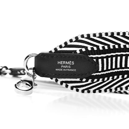 Hermes Toile Swift 50mm Sangle Cavale Shoulder Strap Black Ecru 3 of 4