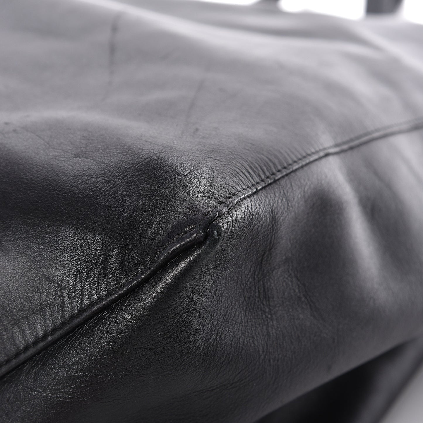 Lambskin Horizontal Cabas Black