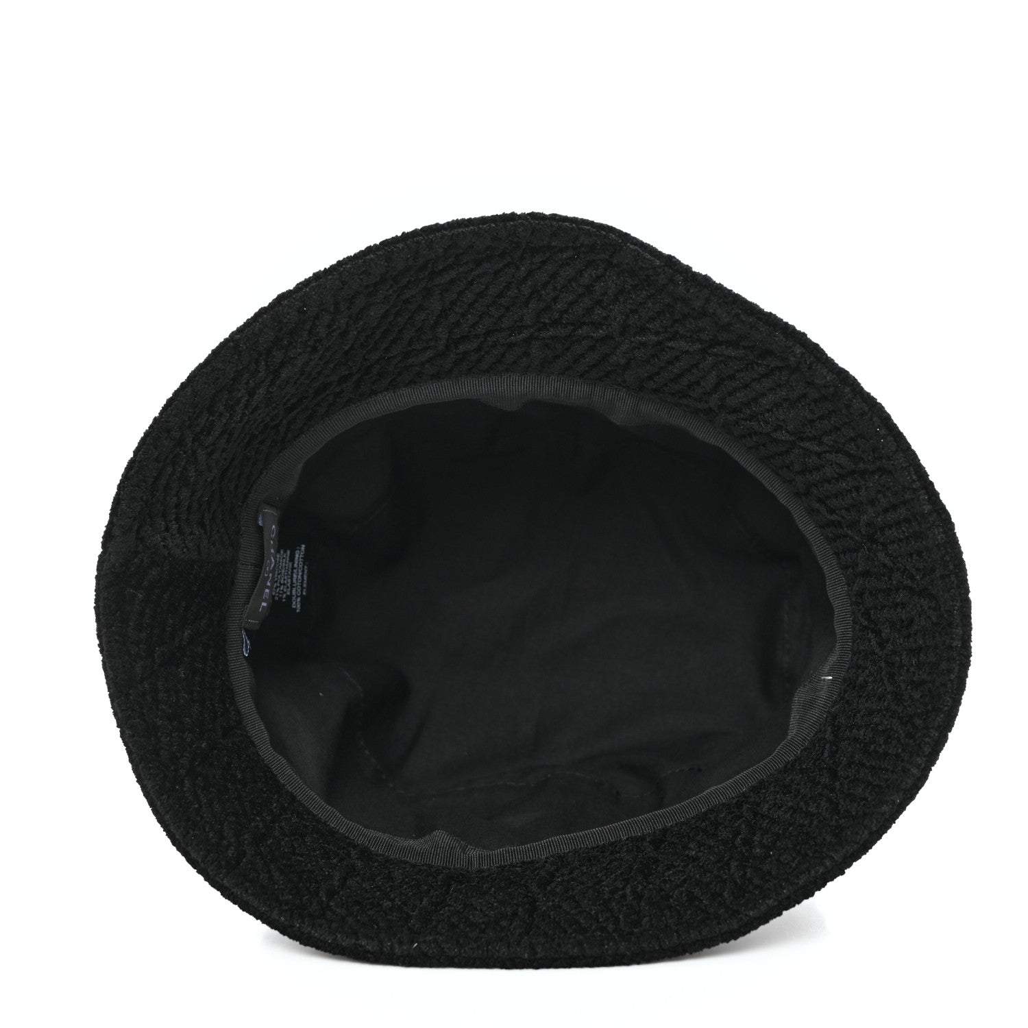 Chanel Viscose Silk Quilted CC Bucket Hat M Black 7 of 9