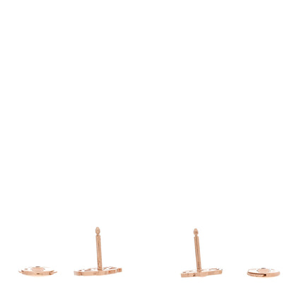 Piaget 18K Rose Gold Diamond Open Rose Earrings 3 of 5