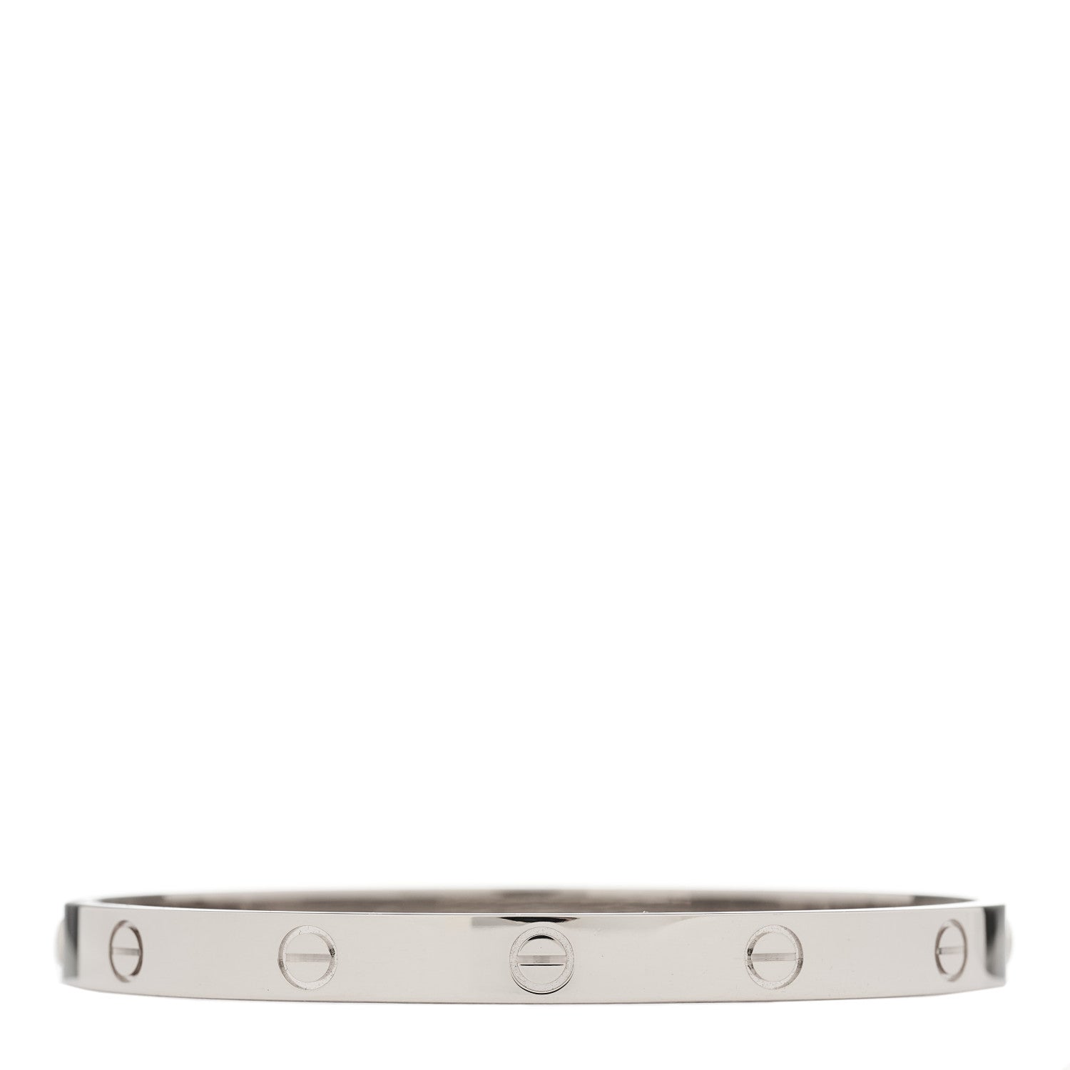 Cartier 18K White Gold LOVE Bracelet 19 2 of 8