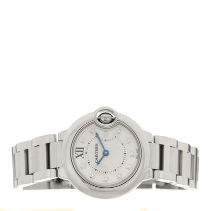Cartier Stainless Steel Diamond 28mm Ballon Bleu De Cartier Quartz Watch 2 of 5
