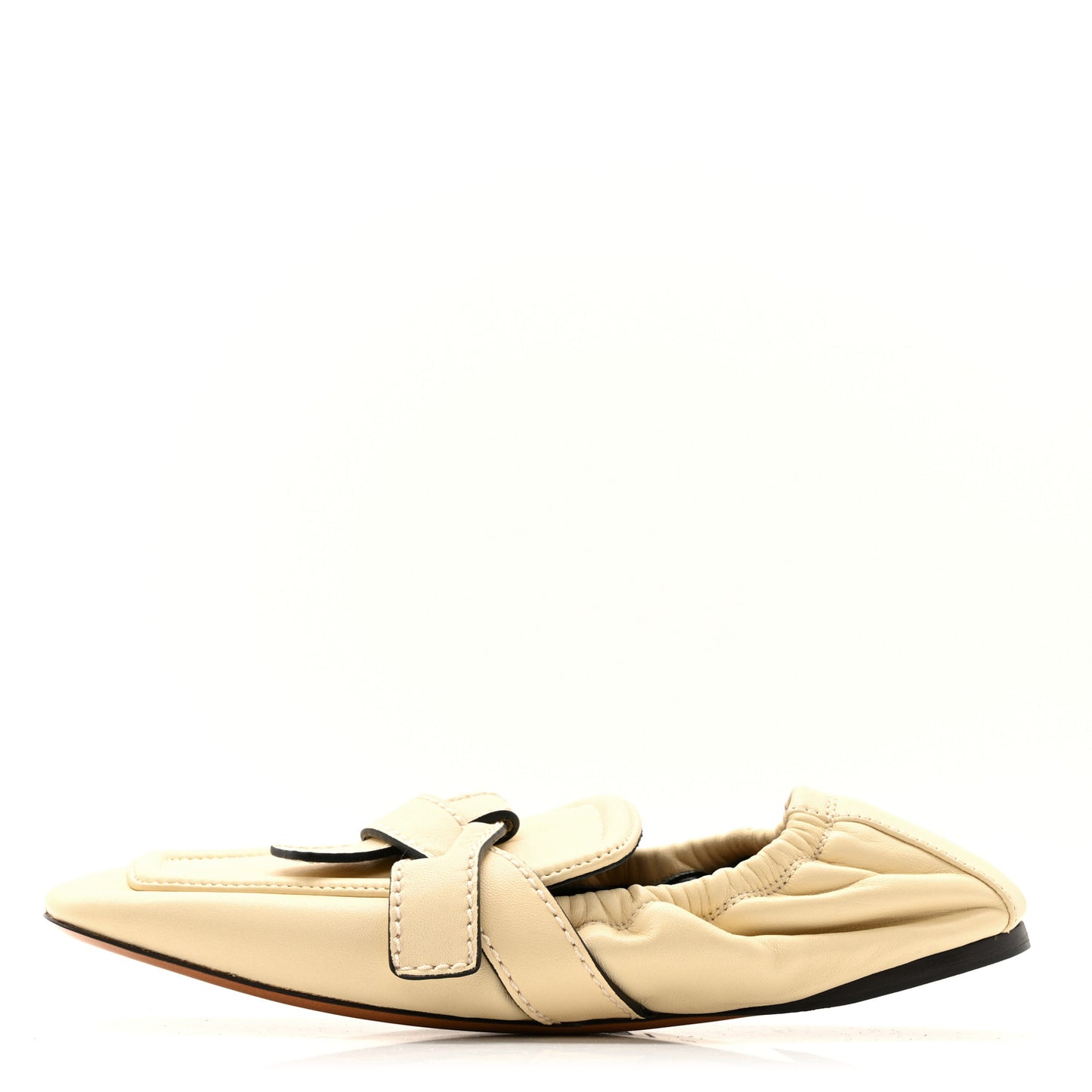 Lambskin Gate Loafers 36 Milk