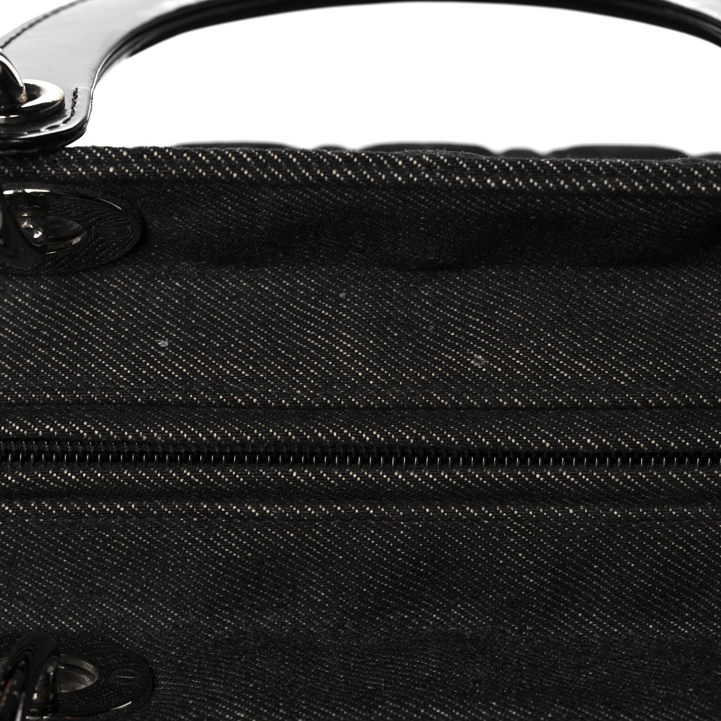 Denim Cannage Medium Lady Dior Black