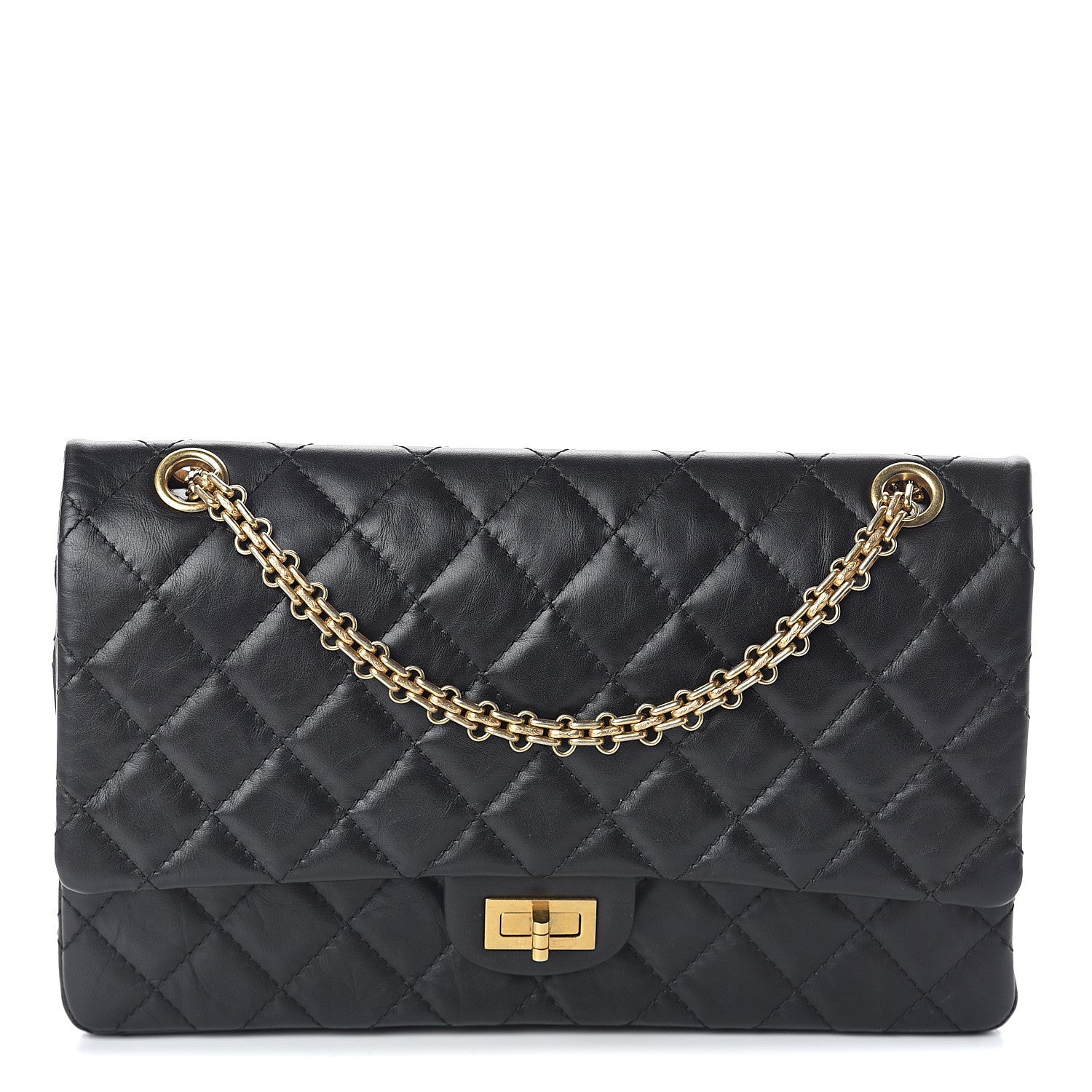 Chanel Aged Calfskin Quilted 2.55 Reissue 226 Flap Black 1 of 9