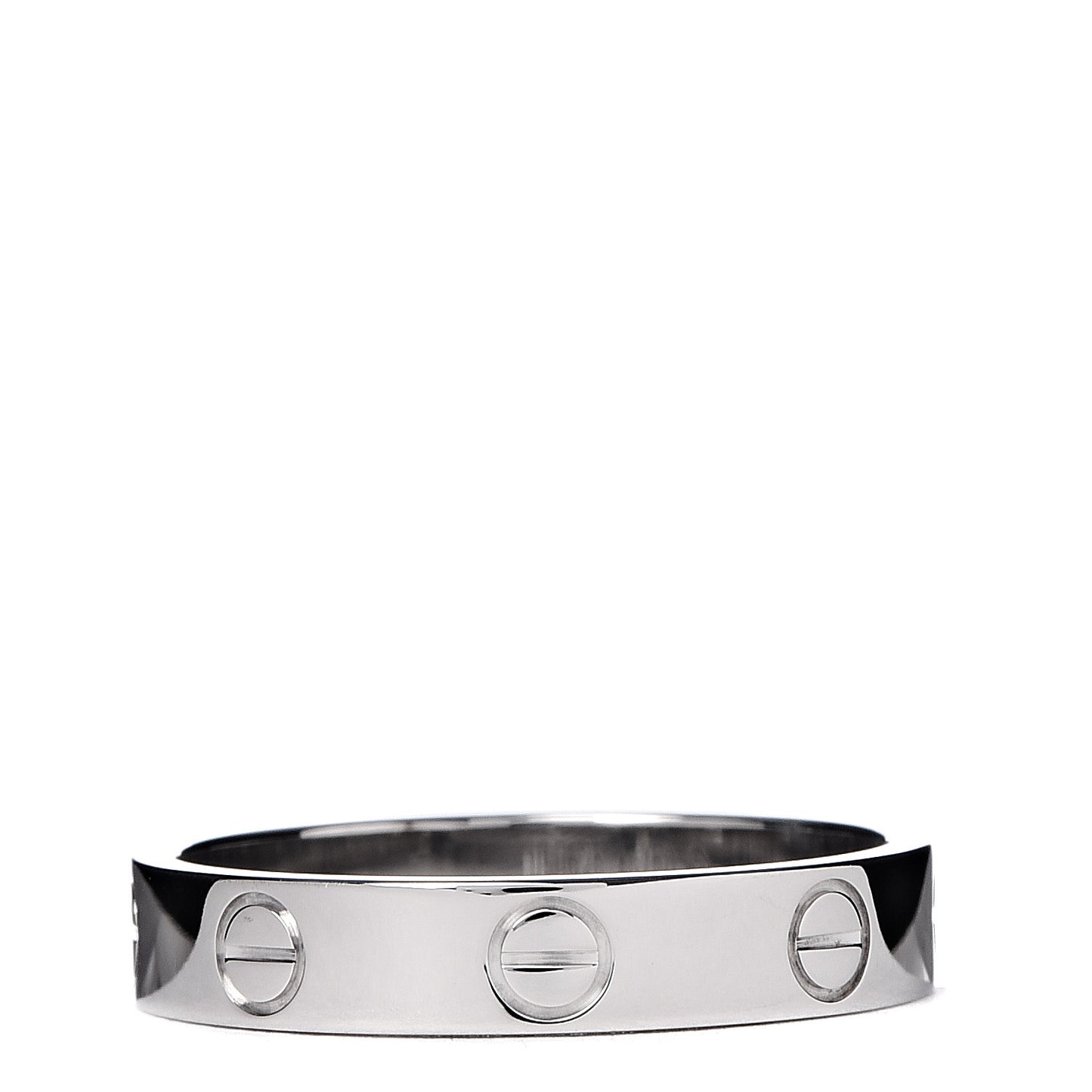 18K White Gold 3.5mm LOVE Wedding Band Ring 52 6
