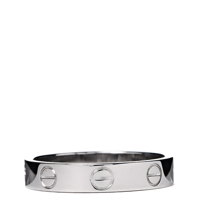 Cartier 18K White Gold 3.5mm LOVE Wedding Band Ring 52 6 3 of 4