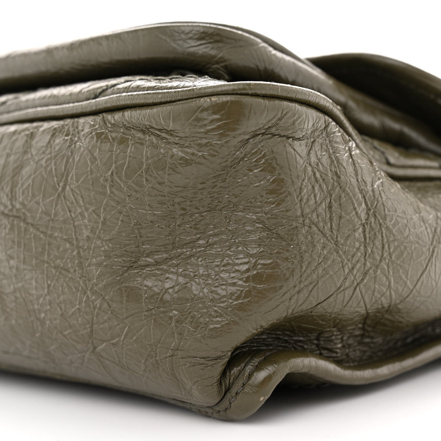 Crinkled Calfskin Matelasse Monogram Medium Niki Chain Satchel Dark Green