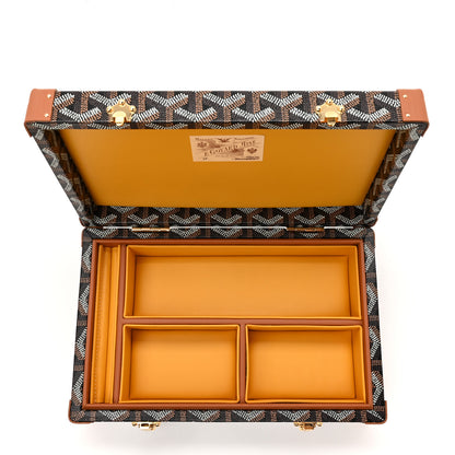 Goyard Goyardine Vendome Jewelry Case Black Gold 7 of 8