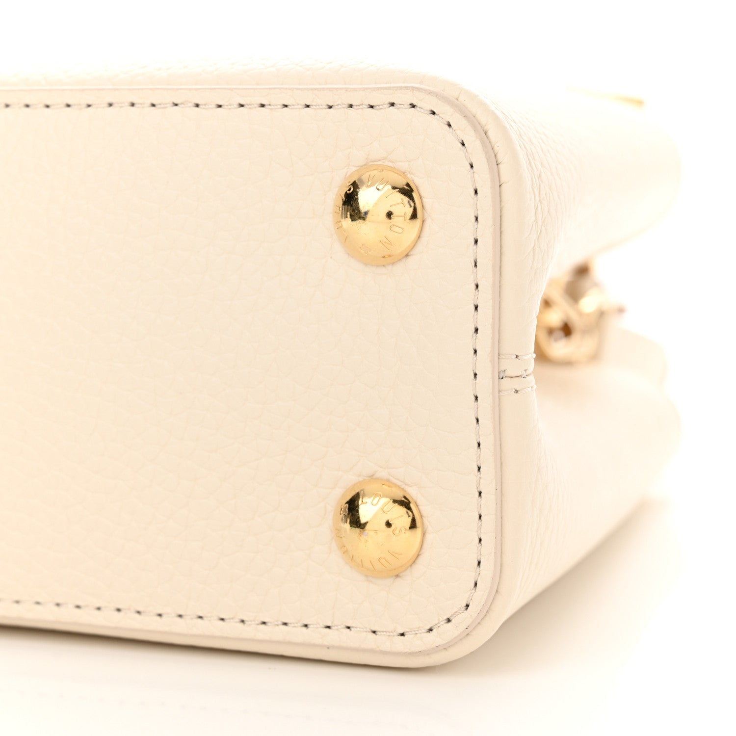 Louis Vuitton Taurillon Mother of Pearl Flowers Capucines BB Creme Nacre 9 of 11