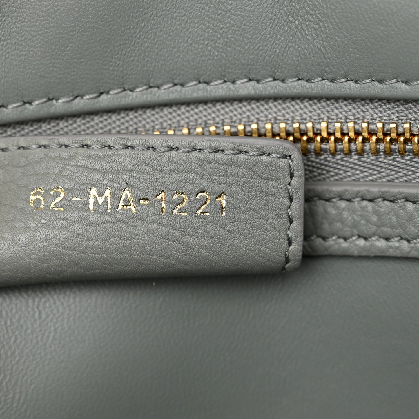 Grained Calfskin Cannage Large Caro Bag Grey Stone
