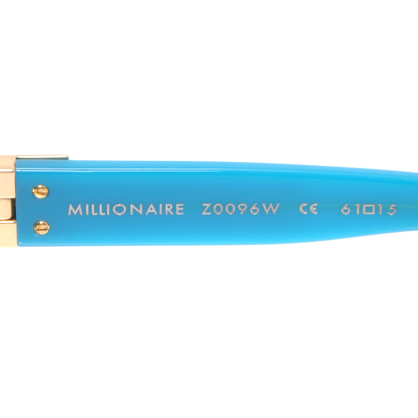 Millionaire Sunglasses Turquoise w Gold