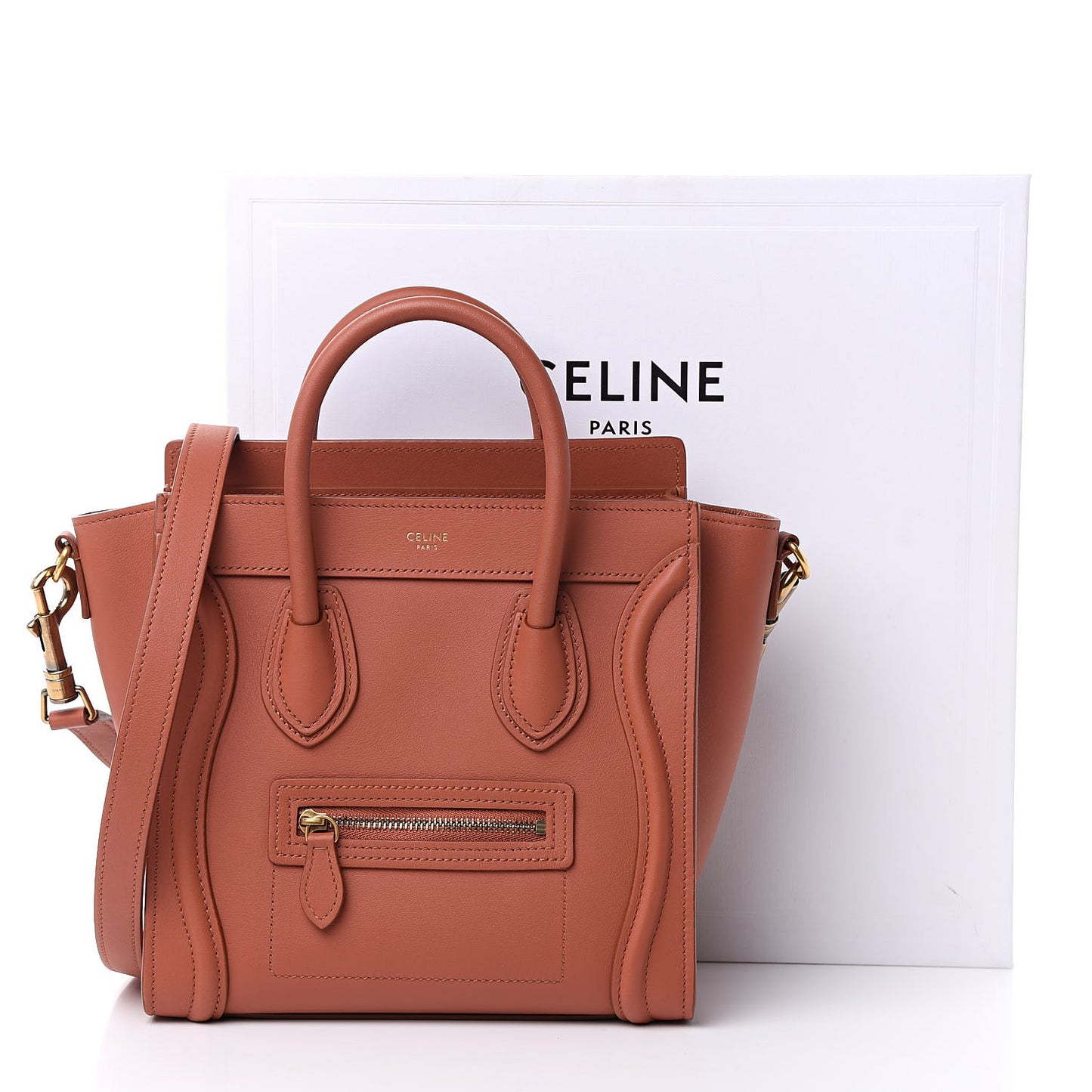 Smooth Calfskin Nano Luggage Terracotta