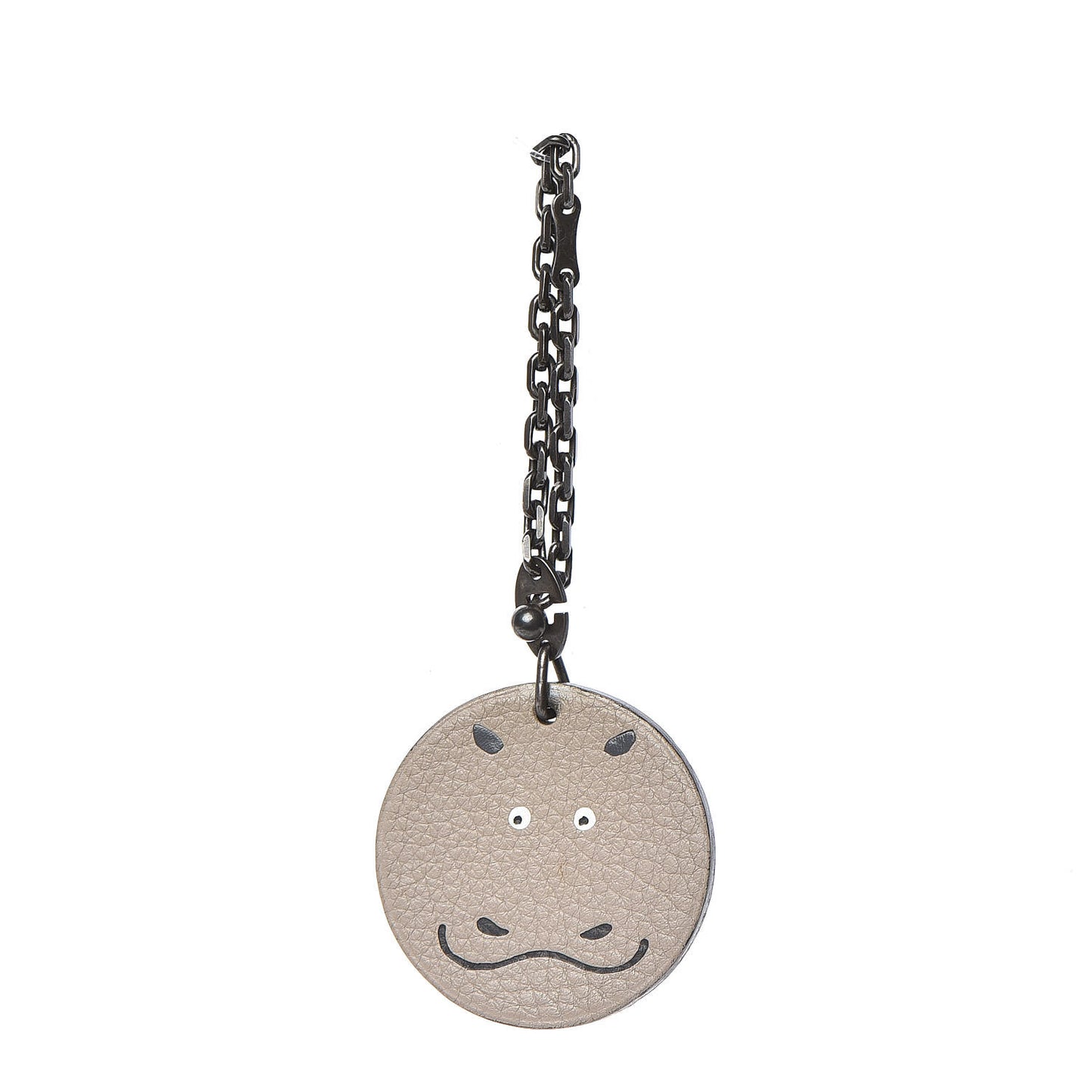 Togo Hippo Bag Charm Gris Tourterelle