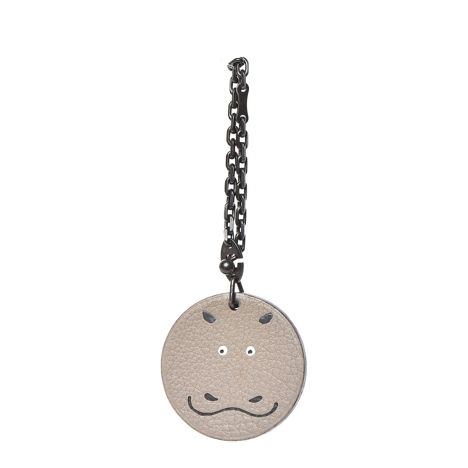 Hermes Togo Hippo Bag Charm Gris Tourterelle 1 of 3