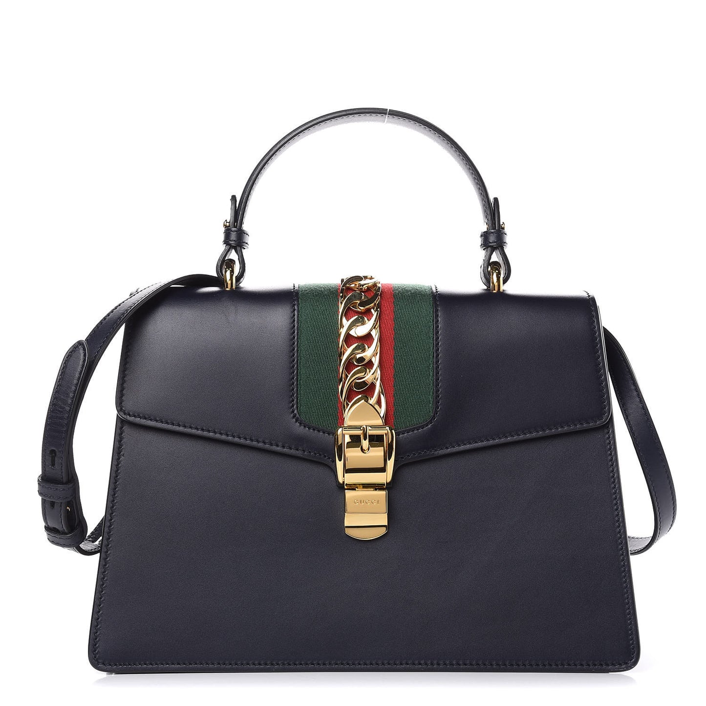 Calfskin Medium Sylvie Top Handle Bag Blue