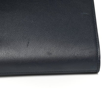 Saint Laurent Calfskin Monogram Large Belle De Jour Clutch Navy 7 of 8