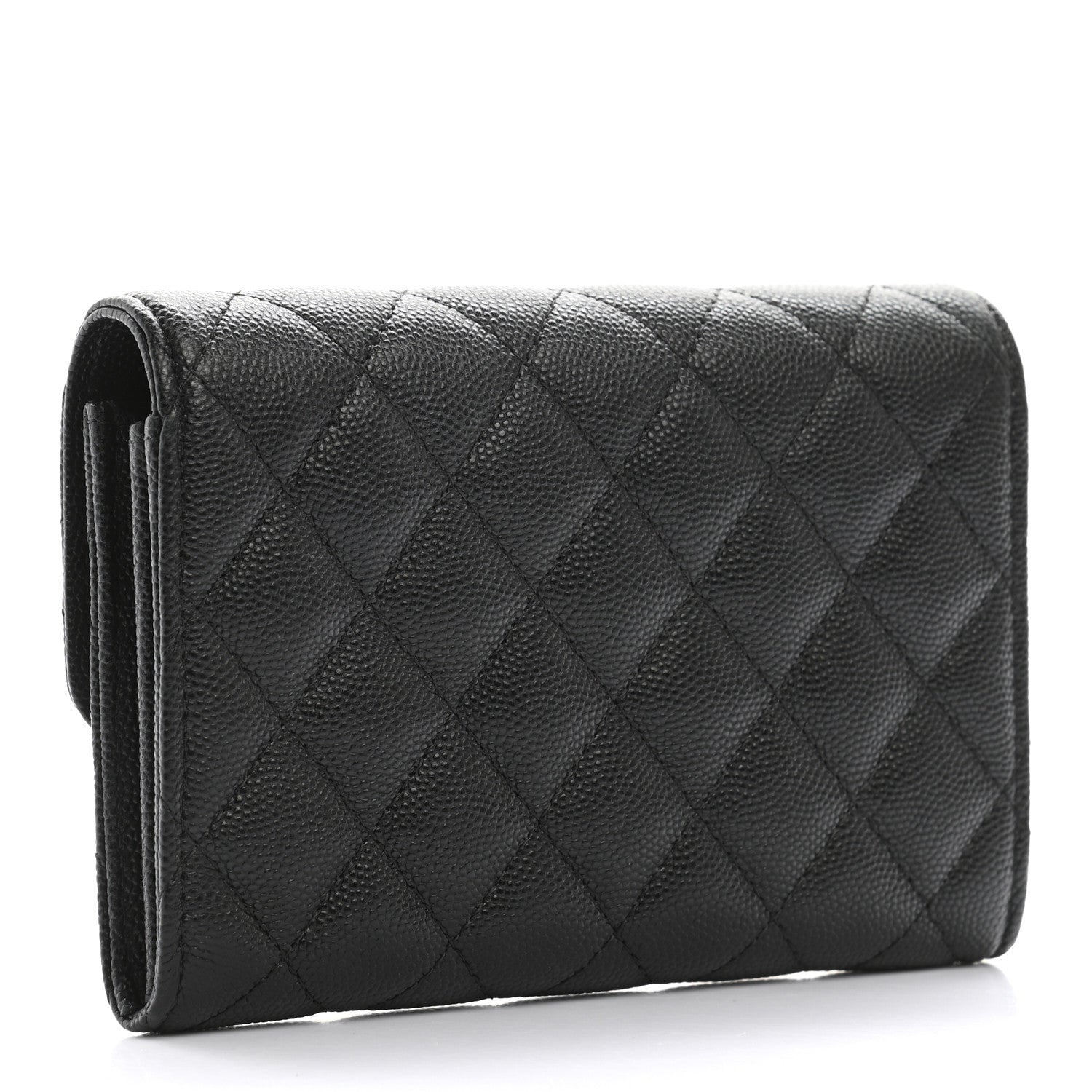 Chanel Caviar Quilted Medium Flap Wallet Black 3 of 9